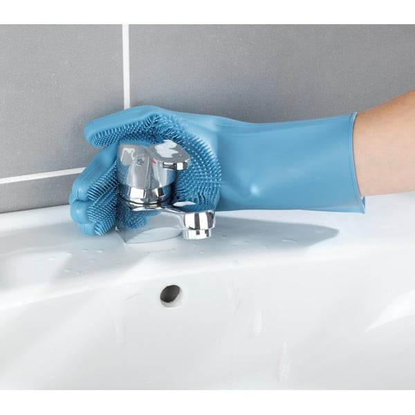 Pár silikonových rukavic na mytí nádobí Wenko Rena-image-4