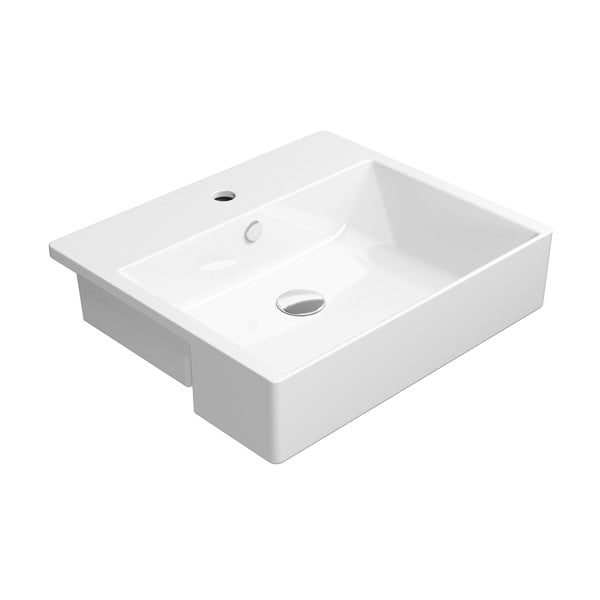 Bílé keramické umyvadlo 55x47 cm Kube X – Sapho