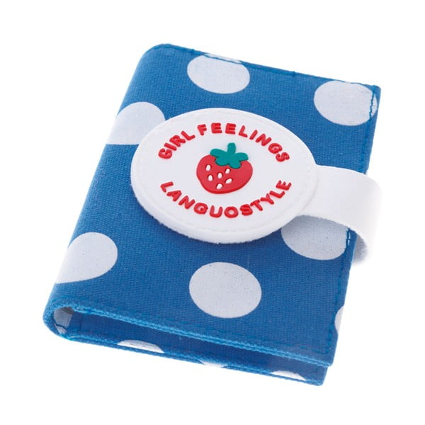 Modré pouzdro na doklady Languo Strawberry