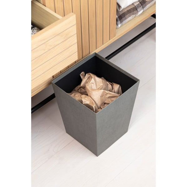 Šedý odpadkový koš Sofia Canvas Paper Laminate – Bigso-image-2