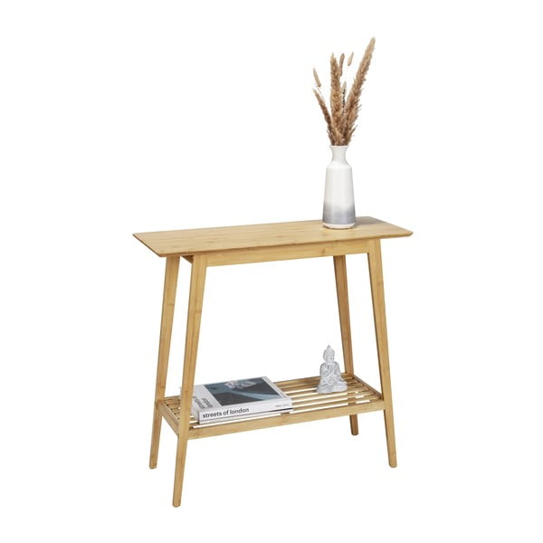 Bambusový konzolový stolek v přírodní barvě 30x80 cm Kona – Wenko-image-3