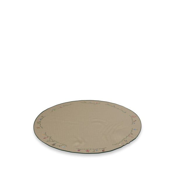 Béžový bavlněný kulatý koberec pod stromeček s vánočním motivem ø 130 cm Hammershøi Christmas – Kähler Design-image-2