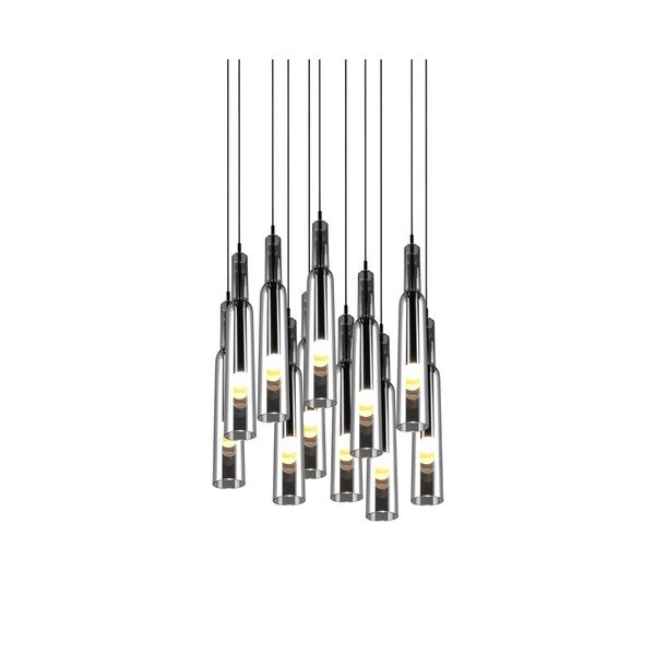 LED závěsné svítidlo se skleněným stínidlem ø 50 cm ve stříbrné barvě Lucent – Trio Select-image-2