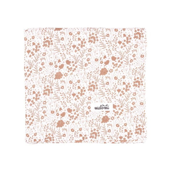 Bílo-světle hnědá dětská deka 120x120 cm Caramel Meadow – Malomi Kids