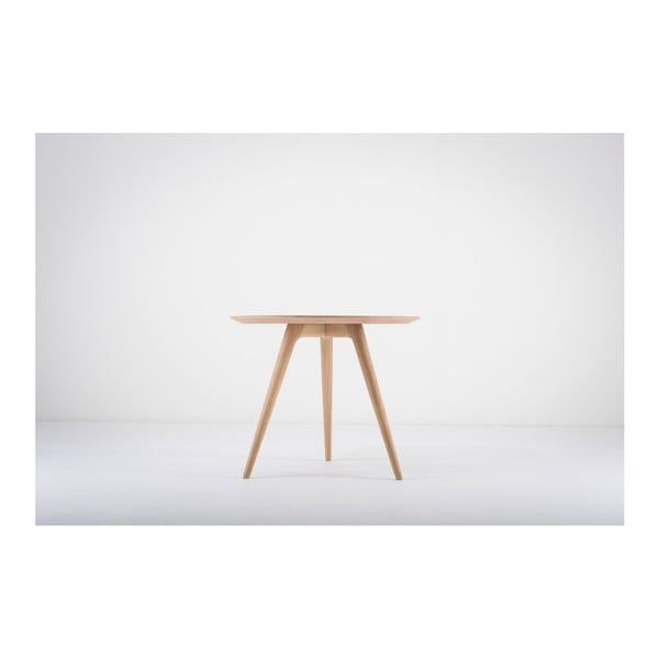 Odkládací stolek z dubového dřeva s černou deskou Gazzda Arp, ⌀ 45 cm-image-4