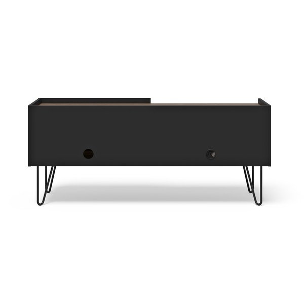 Hnědo-černý TV stolek v dekoru ořechu 140x59 cm Nina – TemaHome-image-3