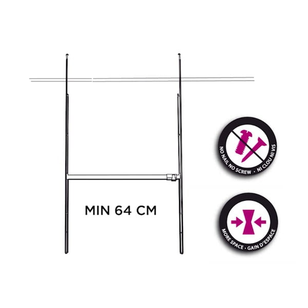 Bílá teleskopická tyč do skříně na oblečení Compactor Telescopic Garment Rail-image-3