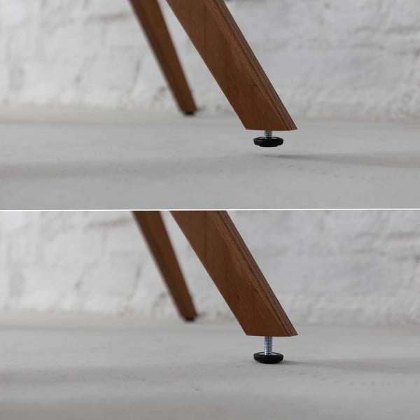 Kulatý jídelní stůl s deskou v dekoru jasanového dřeva ø 70 cm Jubi – Ragaba-image-4