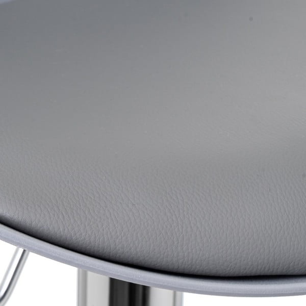 Šedé barové židle s nastavitelnou výškou z imitace kůže v sadě 2 ks (výška sedáku 56,5 cm) – Casa Selección-image-4