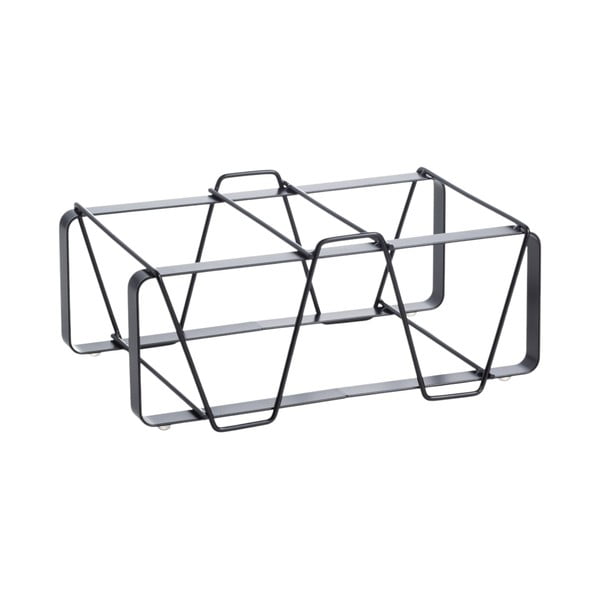Černý kovový regál na víno počet lahví 2 30x12x12 cm Cin – Tomasucci