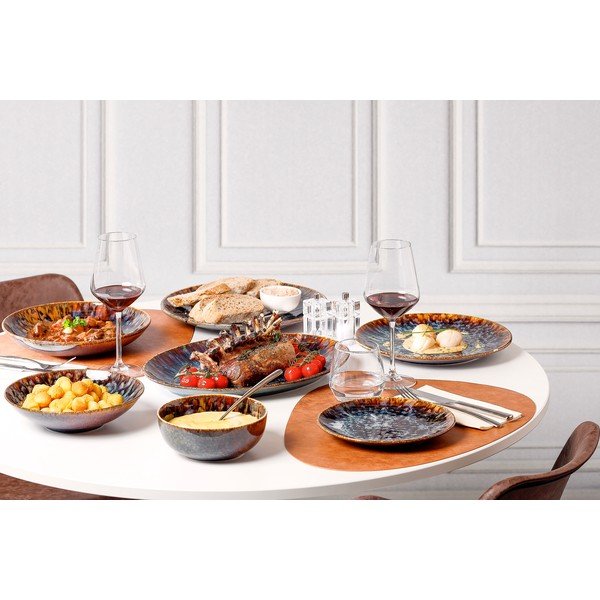 Hnědý dezertní  porcelánový talíř ø 20,5 cm Resto – BonBistro-image-2