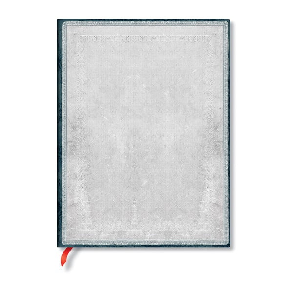 Linkovaný zápisník s měkkou vazbou ve stříbrné barvě Paperblanks Flint, 176 stran