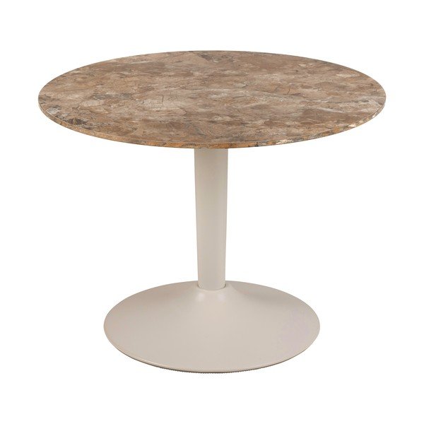 Hnědý kulatý konferenční stolek s keramickou deskou ø 60 cm Malta – Actona