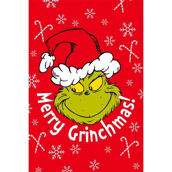 Červená dětská deka z mikroflanelu 100x150 cm Grinch – Jerry Fabrics