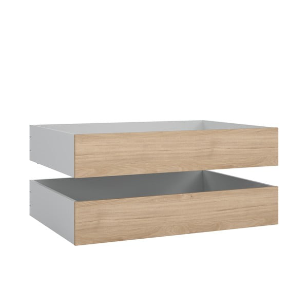 Šuplíky pod postel v přírodní barvě v sadě 2 ks 90x190/140x190 cm Naia – Tvilum