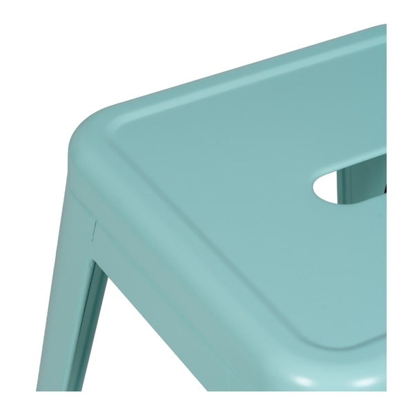 Tyrkysové kovové barové stoličky v sadě 2 ks (výška sedáku 76,5 cm) – Ixia-image-3