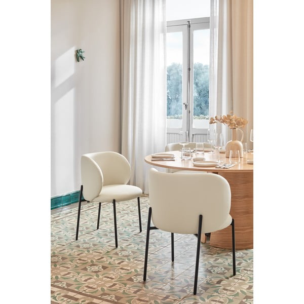 Bílá čalouněná jídelní křesla v sadě 2 ks Mogi – Teulat-image-2
