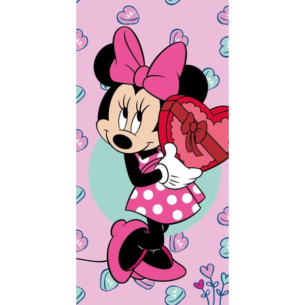 Růžová froté dětská osuška 70x140 cm Minnie – Jerry Fabrics