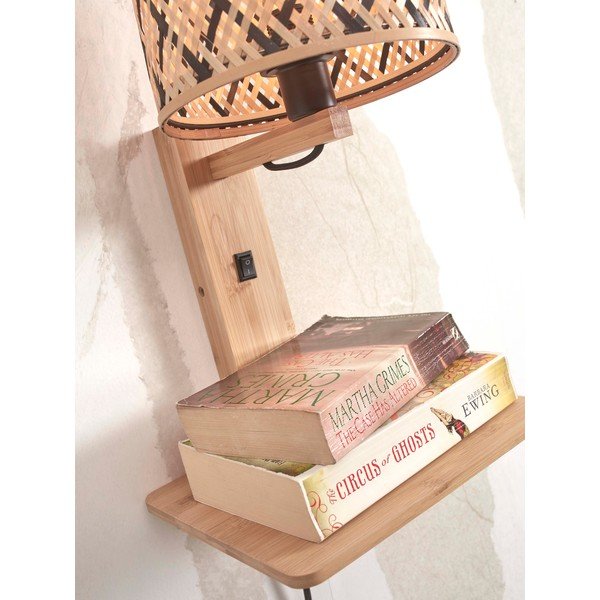 Nástěnné svítidlo v černo-přírodní barvě ø 18 cm Java – Good&Mojo-image-4