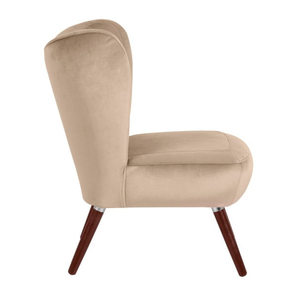 Béžové křeslo Max Winzer Sari Velvet-image-3