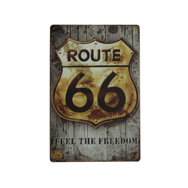 Cedule Route 66 Freedom, 20x30 cm
