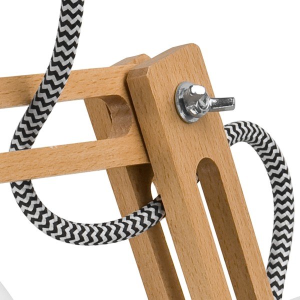 Bílo-hnědé nástěnné svítidlo ø 15 cm Marcello – LAMKUR-image-4