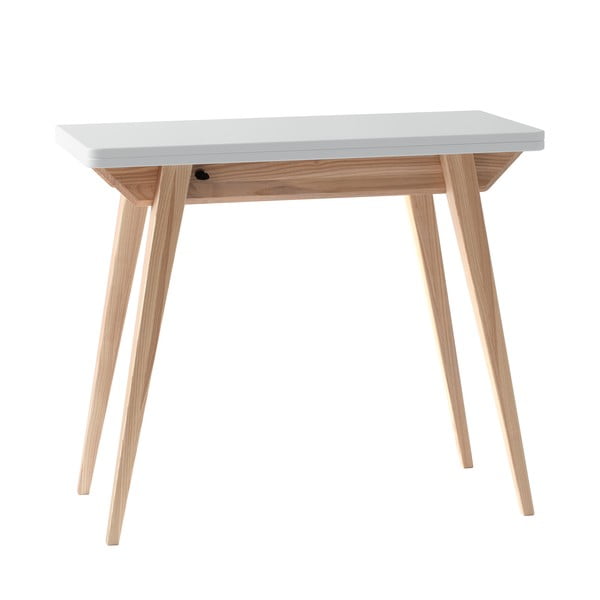 Bílý přírodní konzolový stolek s bílou deskou 45x90 cm Envelope – Ragaba