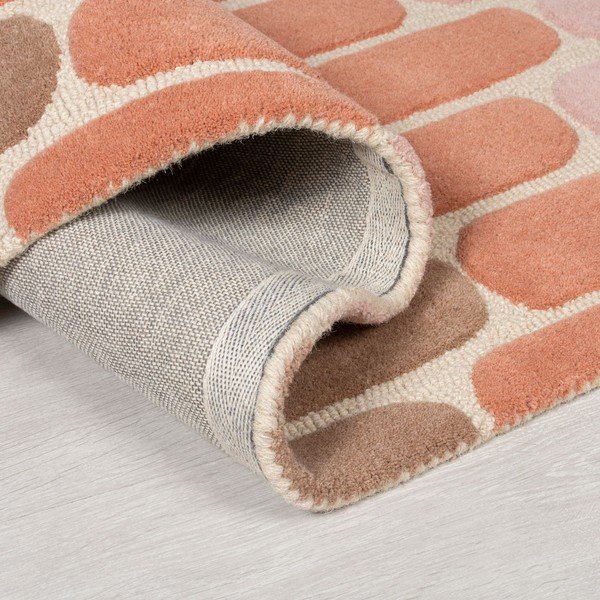 Oranžový vlněný běhoun Flair Rugs Fossil, 60 x 230 cm-image-1