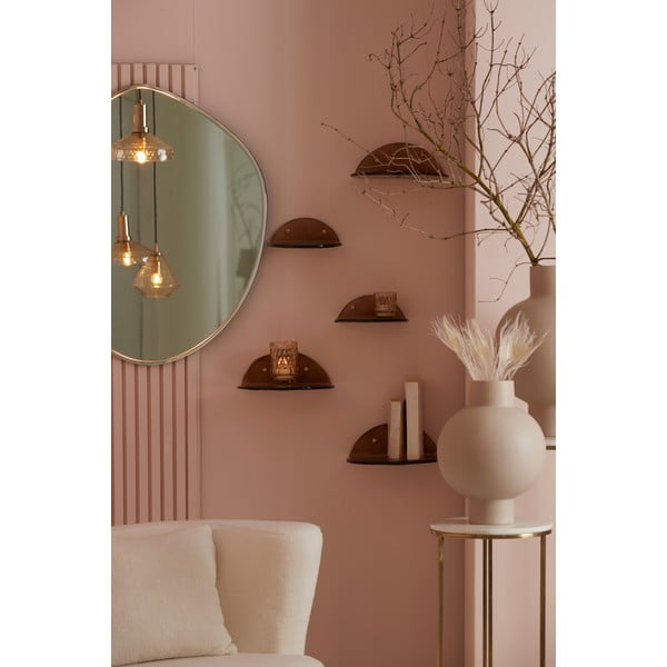 Hnědá skleněná police Joshua - Light & Living-image-1