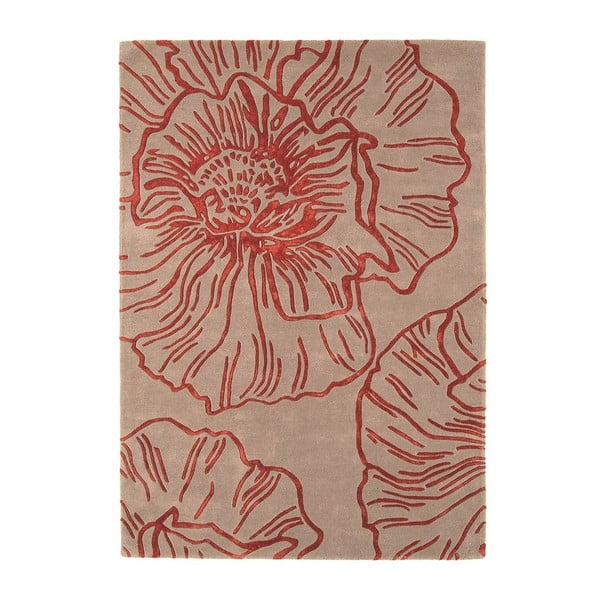 Vlněný koberec Liberty Beige Red 200x300 cm