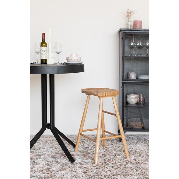 Barová stolička z dubového dřeva v přírodní barvě (výška sedáku 65,5 cm) Vander – White Label-image-1