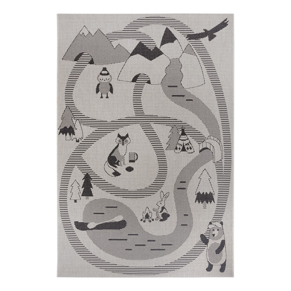 Krémový dětský koberec Ragami Animals, 160 x 230 cm