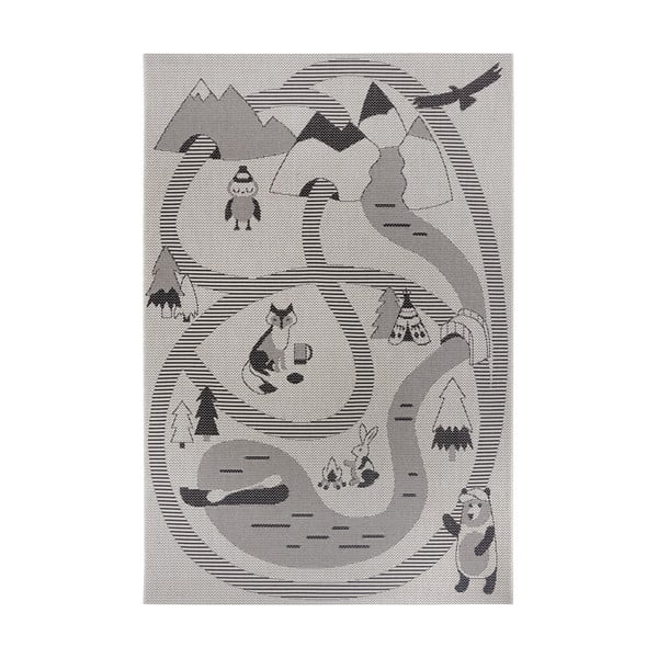Krémový dětský koberec Ragami Animals, 80 x 150 cm