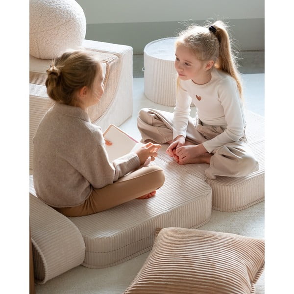 Krémové manšestrové dětské křesílko Flip – Wigiwama-image-3