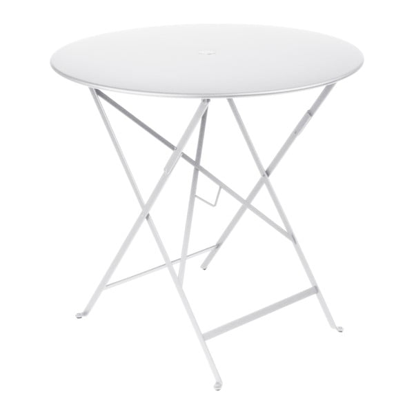 Bílý zahradní stolek Fermob Bistro, ⌀ 77 cm