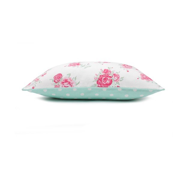 Mentolově zelený povlak na polštář WeLoveBeds Roses, 40 x 60 cm-image-3