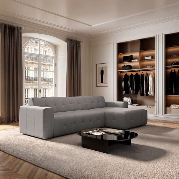 Šedá rohová pohovka (pravý roh/s lenoškou) Tuil – Rodier-image-1