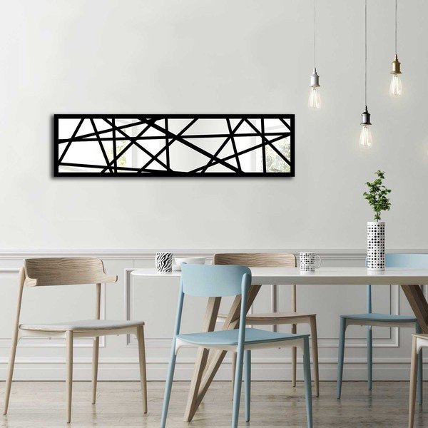 Skleněná nástěnná dekorace v dřevěném rámu Vera, 108 x 28 cm-image-1