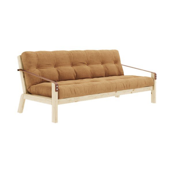 Manšestrová rozkládací pohovka v hořčicovohnědé barvě 204 cm Poetry – Karup Design-image-2