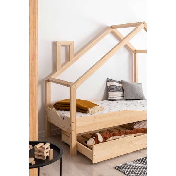 Domečková postel z borovicového dřeva Adeko Luna Adra, 90 x 180 cm-image-2