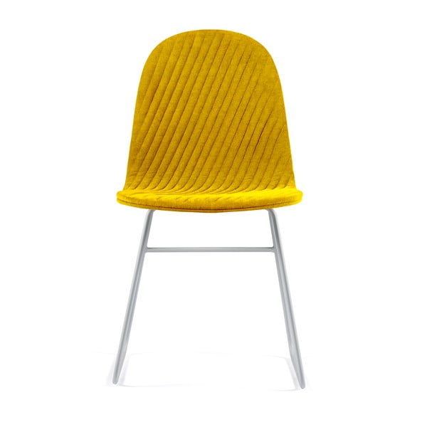 Žlutá židle s kovovými nohami Iker Mannequin V Strip
