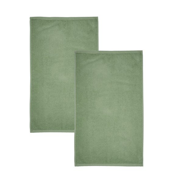 Zelené rychleschnoucí/froté bavlněné osušky v sadě 2 ks 90x140 cm Quick Dry – Catherine Lansfield