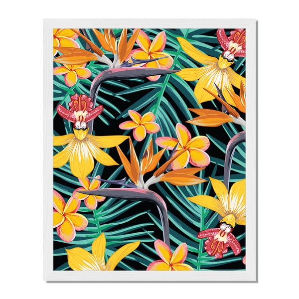Obraz v rámu Liv Corday Provence Leave & Flowers, 40 x 50 cm