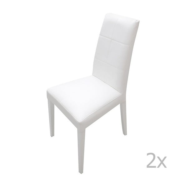 Sada 2 bílých židlí Fox