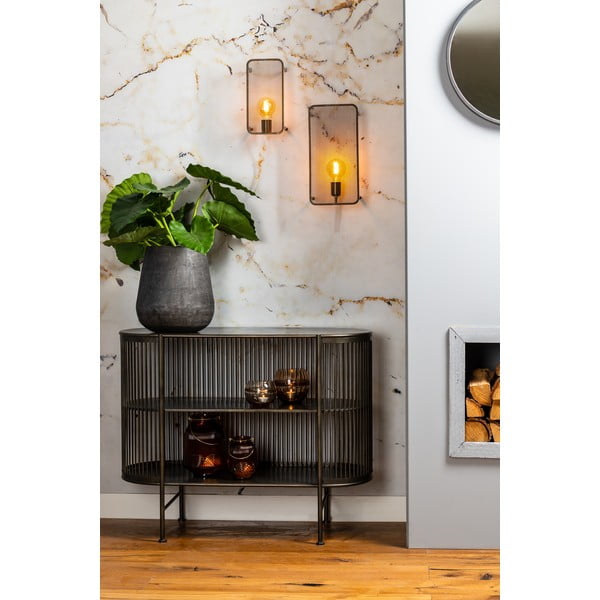 Černá kovová komoda 100x80 cm Yinthe – Light & Living-image-2