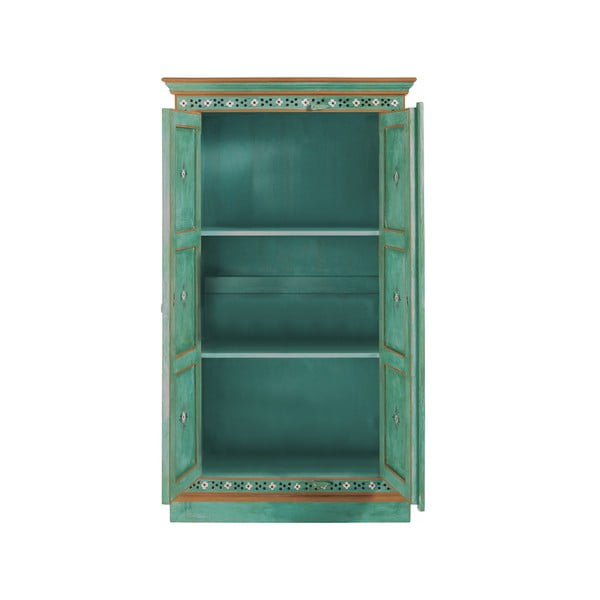 Zelená skříňka z mangového dřeva 87x152x38 cm Prem – Støraa-image-1