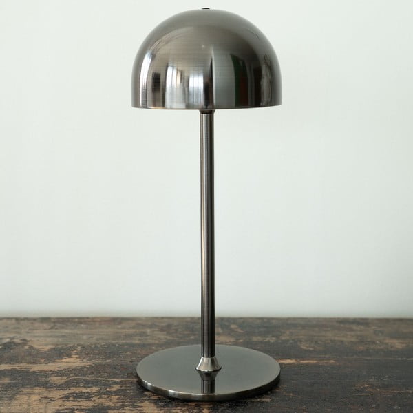 Tmavě šedá LED stolní lampa na dálkové ovládání s kovovým stínidlem (výška 30 cm) Tim – Sirius-image-1