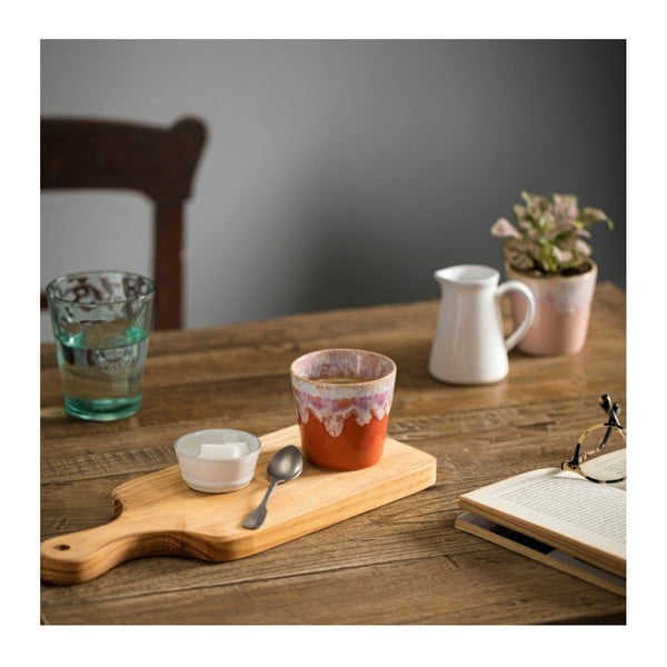 Bílo-oranžový kameninový hrnek na espresso Costa Nova, 210 ml-image-1