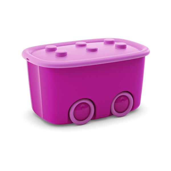 Růžový plastový dětský úložný box 58x39x32 cm Funny Box – KIS