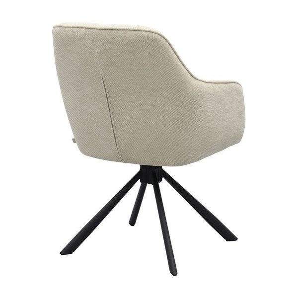 Krémové čalouněné jídelní křeslo s područkami Avola – Unique Furniture-image-4